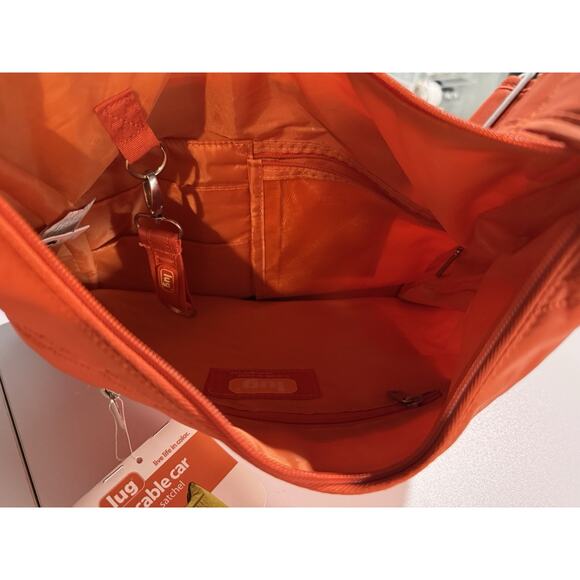 LUG CABLE CAR Purse Sunset Orange Quilted Crossbody Bag Purse Messenger RFID NEW - Picture 7 of 11